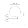 Kinkiet GLOBE ELEGANCE BL GOLD K 1xG9 Kobi Design